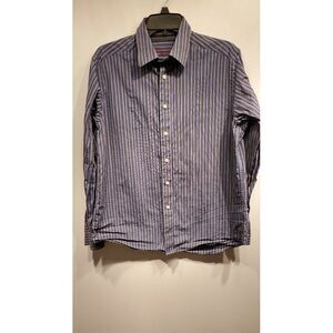 Robert Graham Mens Long Sleeve Button Up Vertical Stripe Sz M